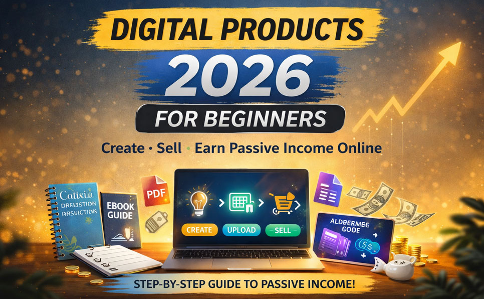 digital products 2026 beginner guide passive income online create sell digital products