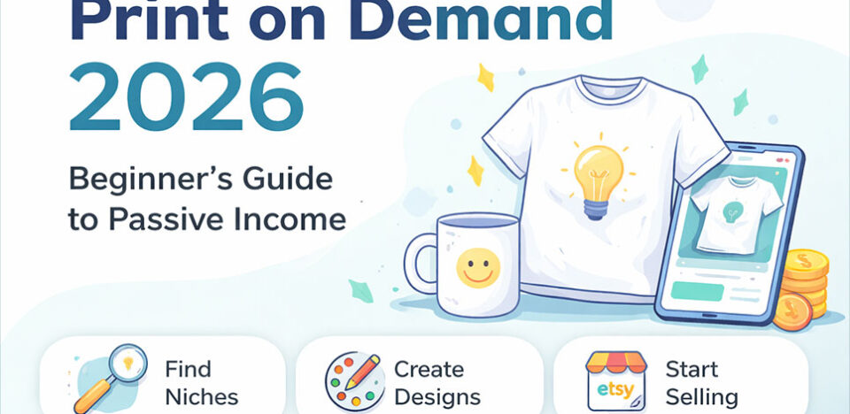 print on demand 2026 beginner guide passive income t shirt design business